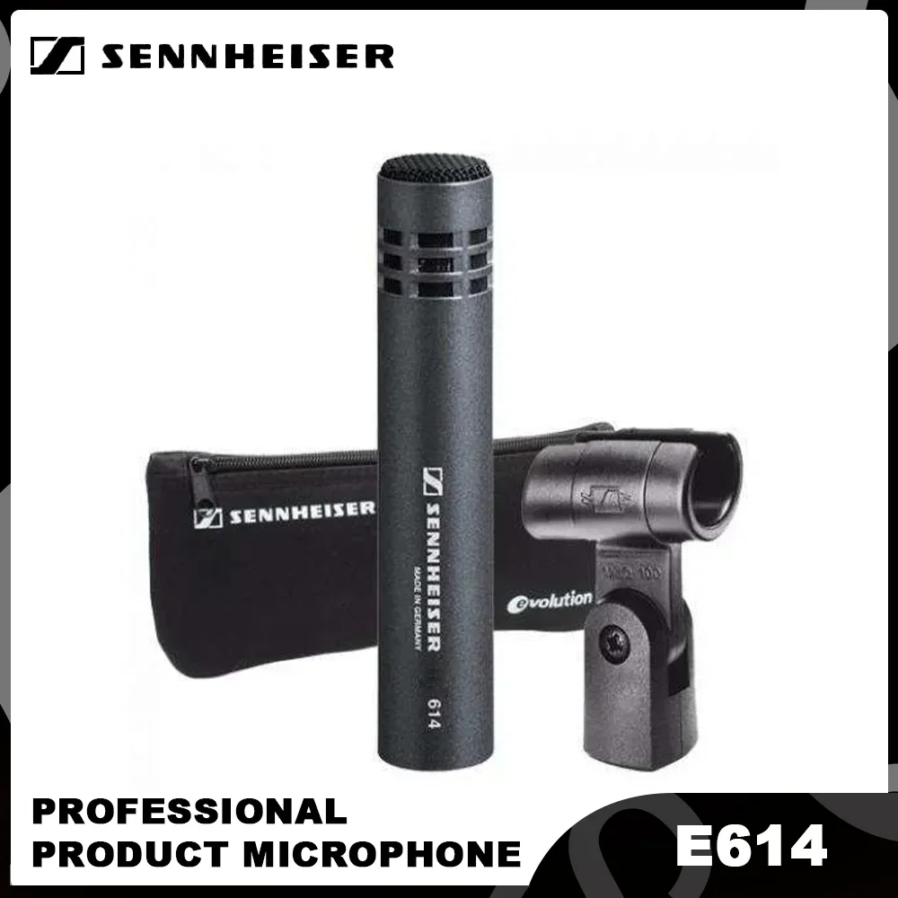 E614 Condenser Instrument Microphone  With Clamp Mount Cardioid Mic for Sennheiser E614 Drum Microphone