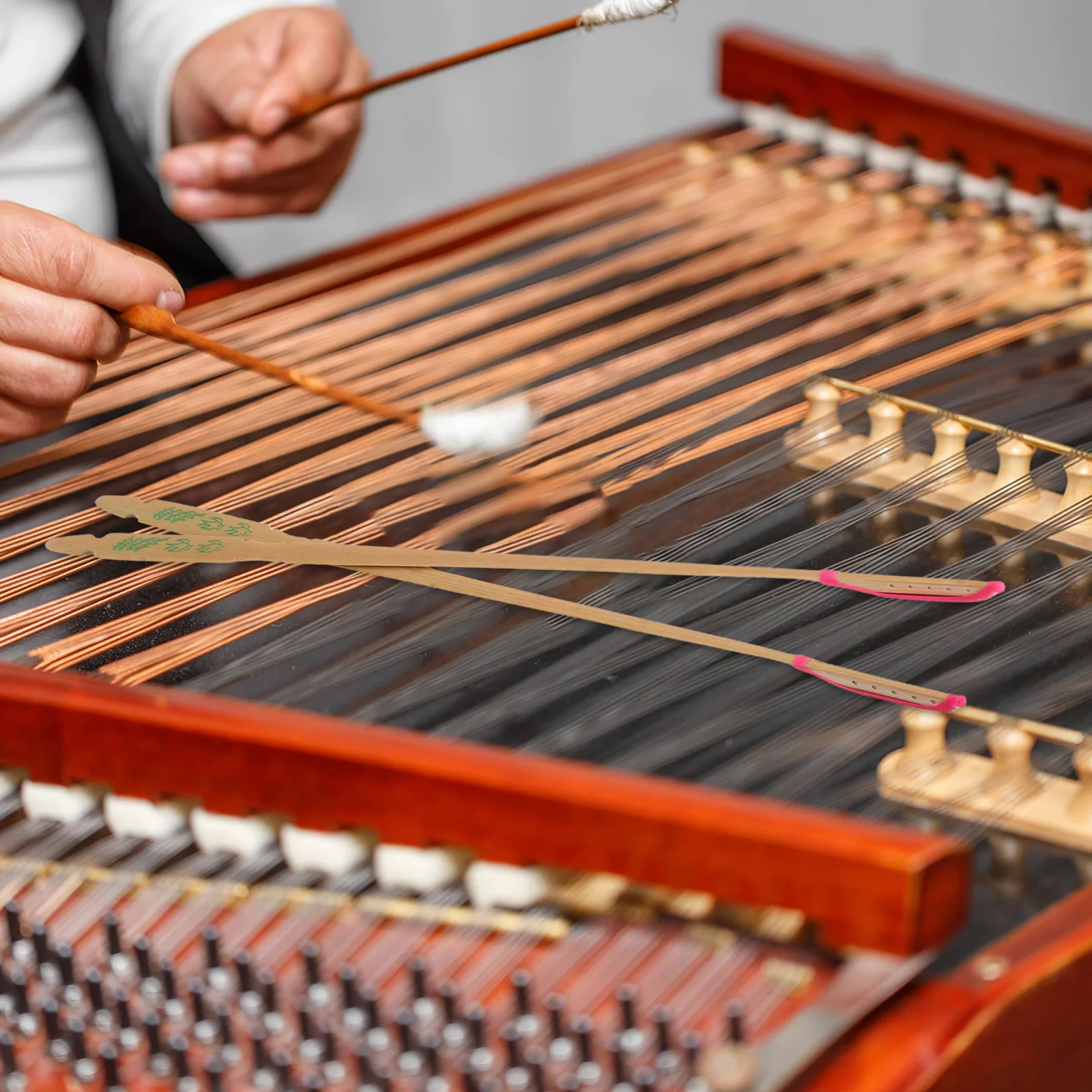 

2pcs Professional Rosewood Yangqin Sticks Grape Pattern Bamboo Hammer Mallets For Chinese Dulcimer Instrument Accessories