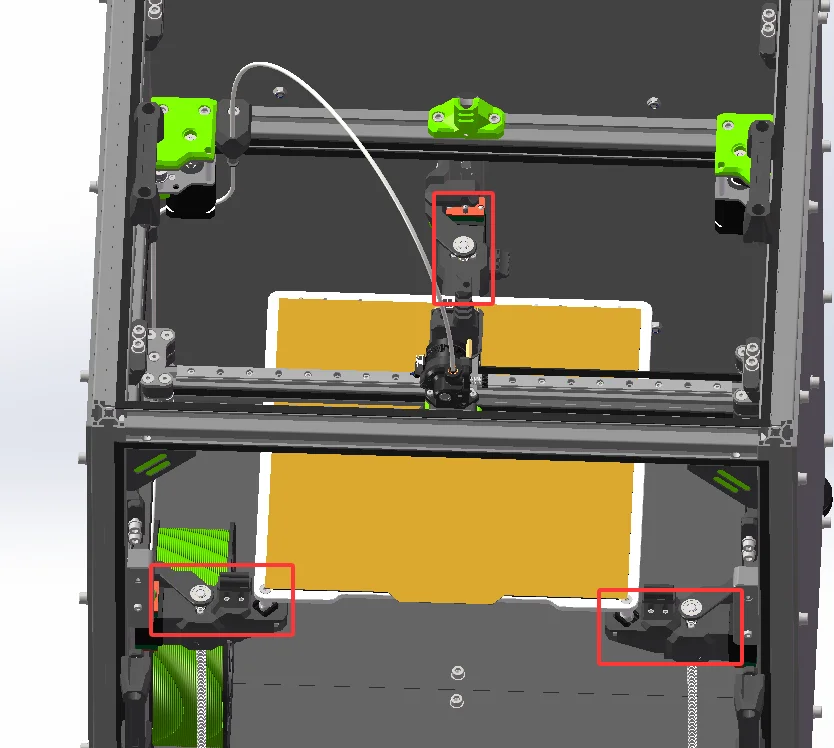 Funssor Ratrig V-core4 3D printer Aluminum CNC Z axis bed left/right/ rear arm upgrade kit for VC4 3D printer bed support arm
