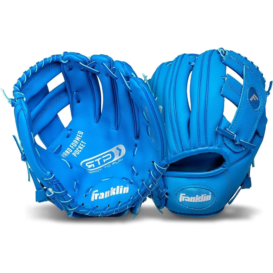 قفازات البيسبول - قفاز تيبول للشباب RTP + مجموعة كرات للأولاد والبنات من سن 3 إلى 8 إلى 9.5 بوصة تصميم ناعم الملمس للأطفال الصغار والمعرف #2