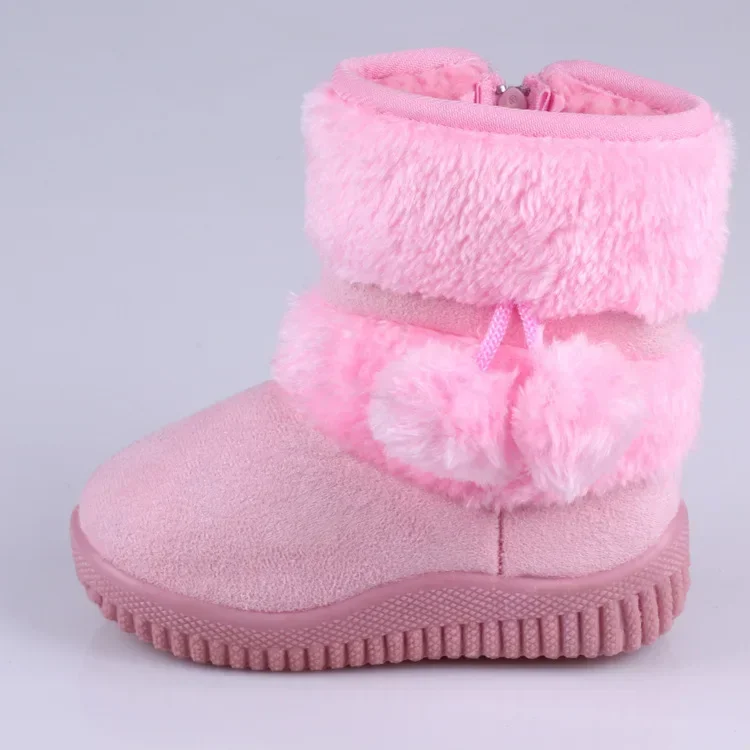 Girls Snow Boots 2023 Winter Comfortable Thick Warm Kids Boots Lobbing Ball Thick Children Autumn Cute Boys Boots Princess Shoes