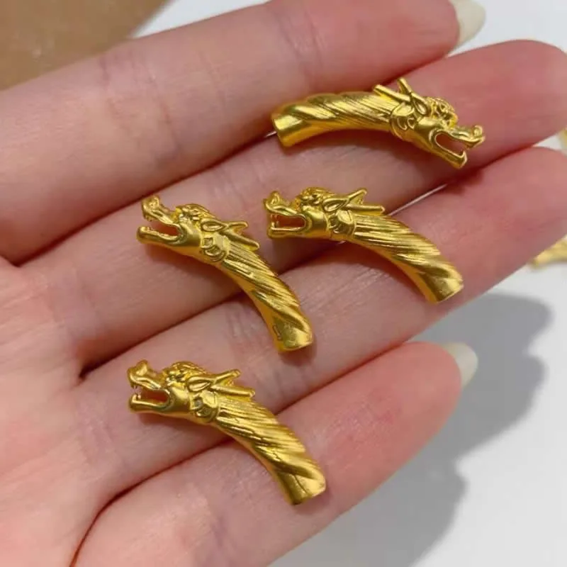 

Pure 24K Yellow Gold Bracelet Women 999 Gold Dragon Bracelet 1pcs