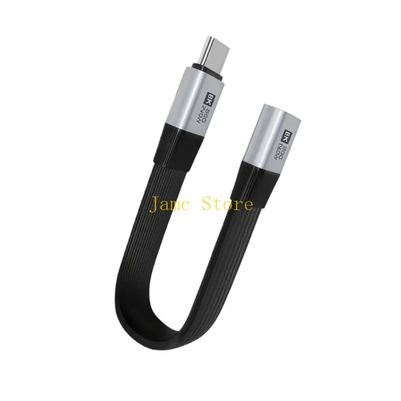 LX0B Silicone Extension Cable 80Gbps Data Transfer 240W USB C to USB C Cable Fast Charging 8K@60Hz Cable for Phone Laptop