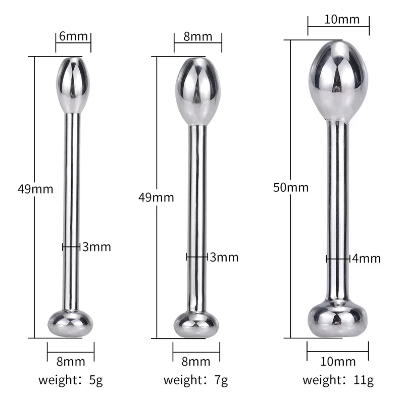 Dilatadores uretrales de catéter de acero inoxidable, estimulador de ojo de caballo, varillas de inserción de pene, producto para adultos, Juguetes