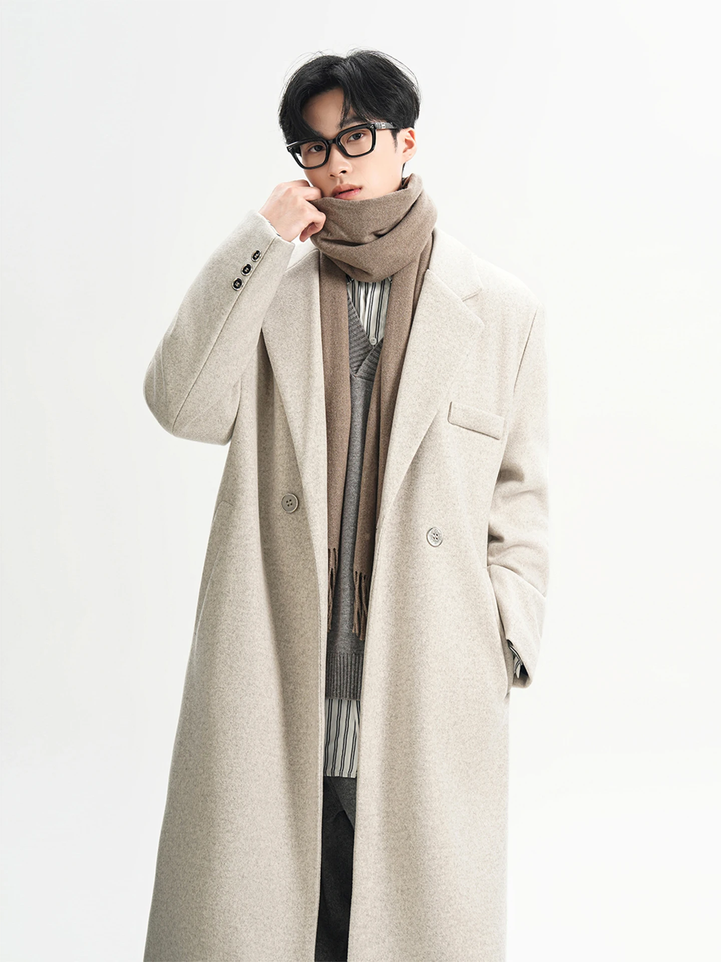 

Корейское зимнее пальто-унисекс с одной пуговицей, свободного кроя, из полиэфирного волокна, теплое