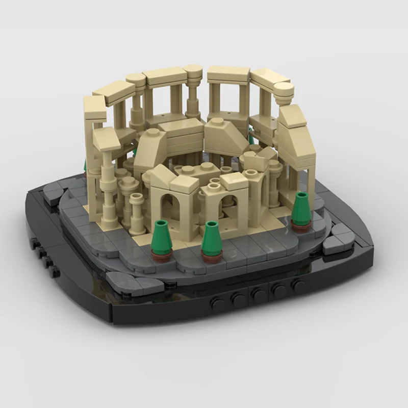 都市の街並みモデル MOC 組み立てブロック ミニローマコロッセオ モジュール式テクノロジー 子供向けホリデーギフト 組み立ておもちゃセット