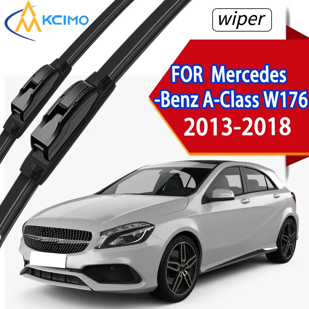 

2Pcs Anti-Aging Rubber Wiper Blades For Mercedes-Benz A-Class W176 2013-2018 Front Window Replacement Parts