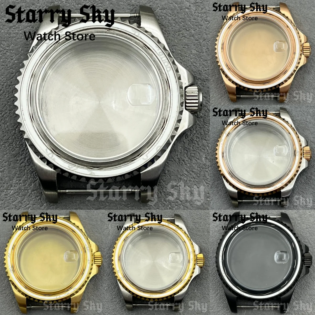 

Корпус для часов Starry Sky New, 43 мм, с сапфировым стеклом, серебристый/черный/золотой/розовое золото, подходит для механизмов NH35A/ETA PT5000, аксессуар для часов.