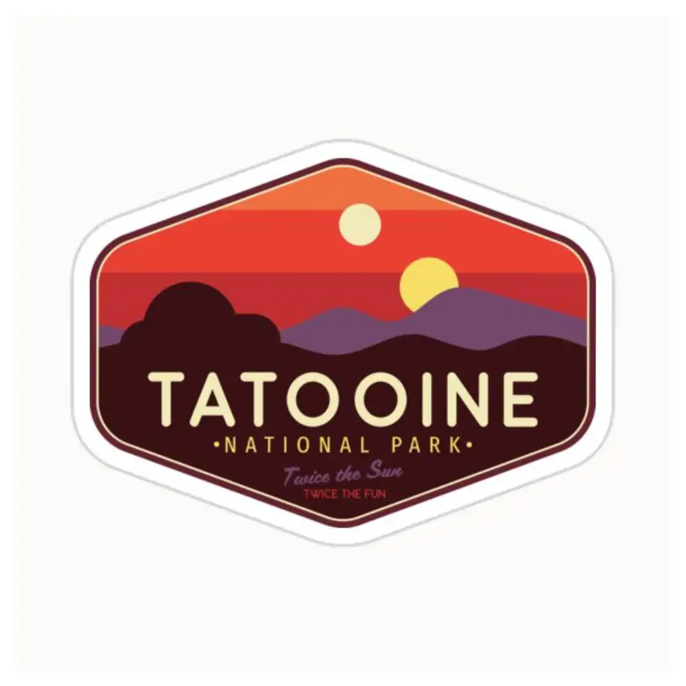 Tatooine National Park Twice The Fun, Twice The Fun! Waterproof Stickers For Decorating Car Windows Motorcycles And Computers.