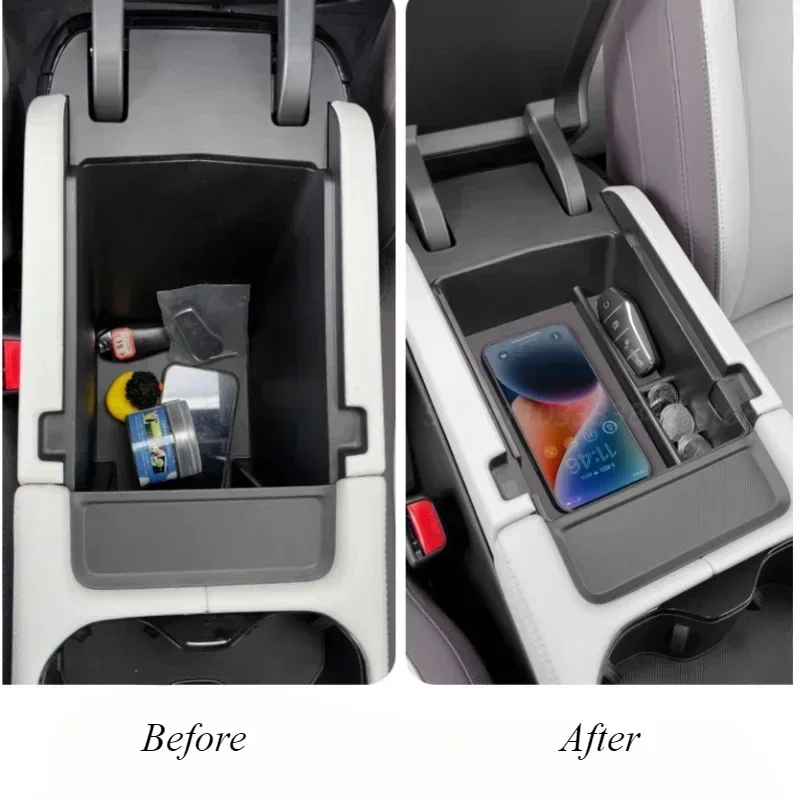 Car Central Control Armrest Storage Box Sorting Decorative Storage Box For BYD Seal U Sealion 6 Song Plus DMi/EV 2023-2025 LHD