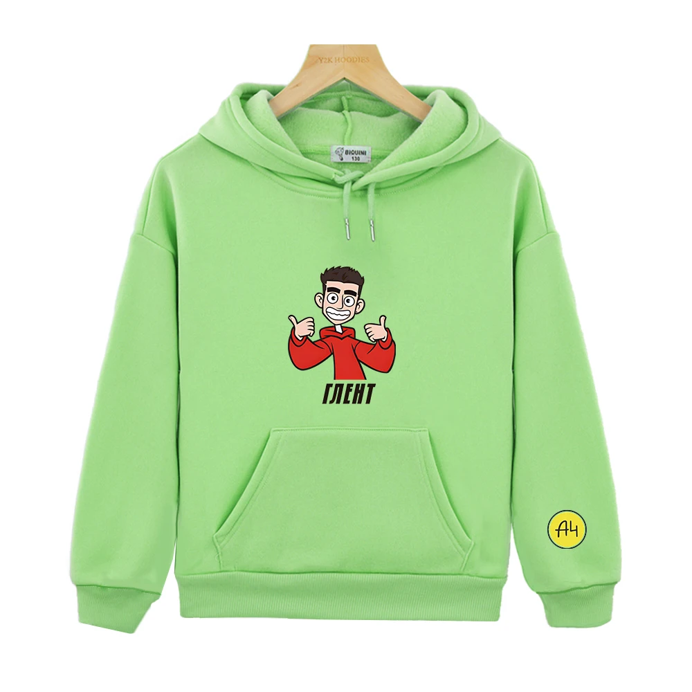 Kid's Merch A4 GLENT Hoodies for Teen Girls Baby Boys Clothes Thicked Toddler Sweatshirt Casual Family Clothing Мерч А4 Pullover