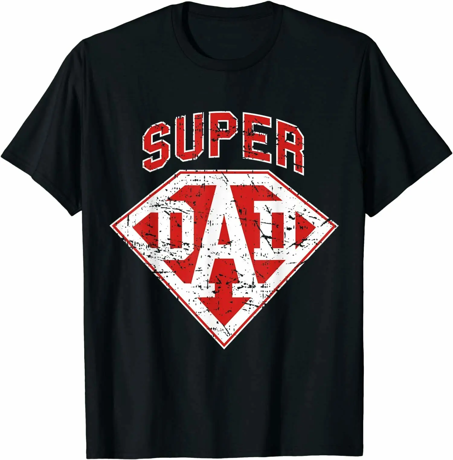 Funny Fathers Day Outfit Premium Gift Idea Tee Super DAD T-Shirt O-Neck Short Sleeve Mens T Shirt New Size S-3XL