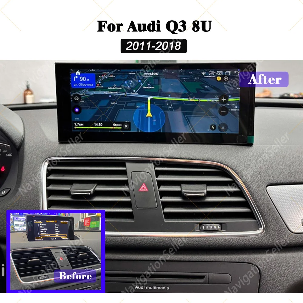 

Android 15 For Audi Q3 1 8U 2011-2018 2K QLED Android Car Radio Multimedia Video Player GPS AI Voice CarPlay Head Unit 4G Stereo