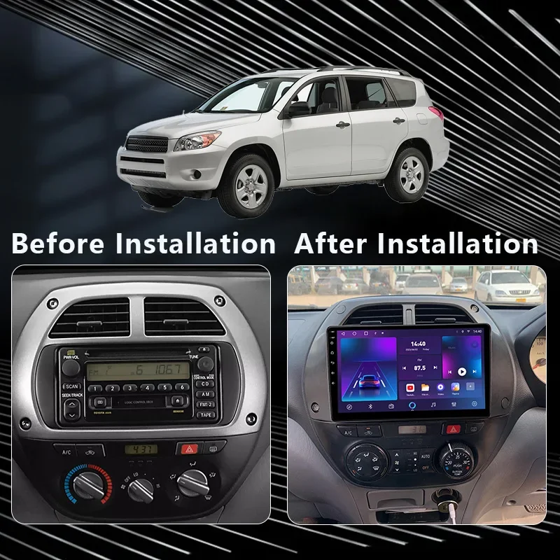 Android 13 for Toyota RAV4 Rav 4 2001 2002 2003 2004 2005 2006 Car Radio Multimedia Player 2 Din Carplay Auto Stereo 4G GPS DVD