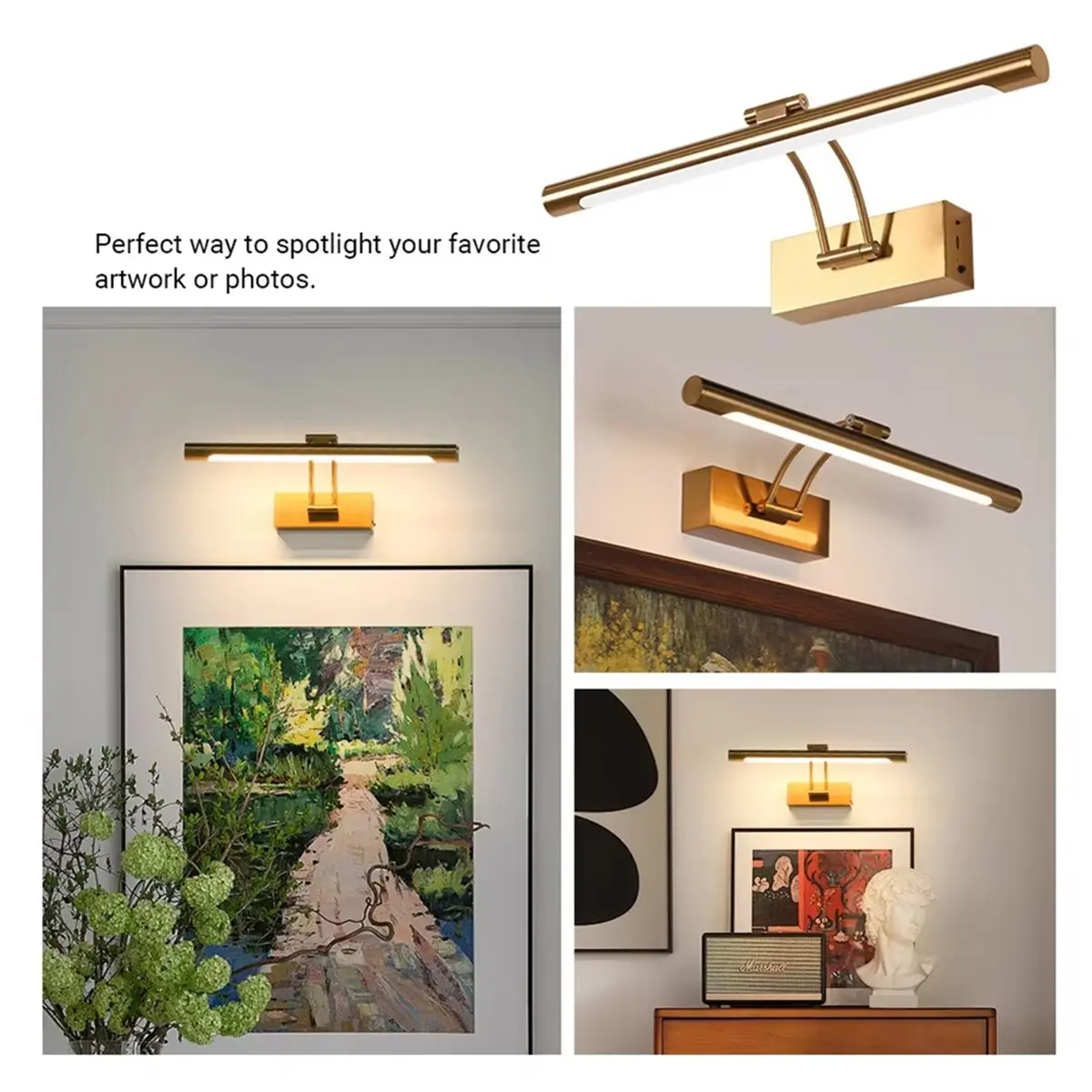 DT75BG Wireless LED Wall Lamp 4400mAh USB Rechargeable with Remote Control for Home Bedroom