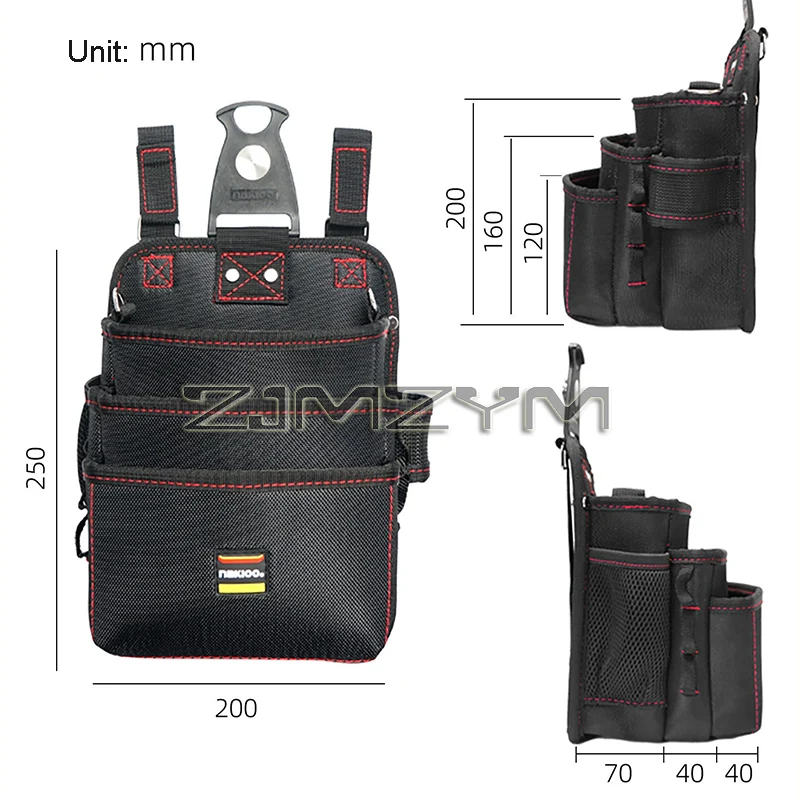 Rotating Quick Hanging Tool Kit, Multi-functional Electrician Bag, Portable Waist Hanging Bag, Electrician Woodworking Organizer