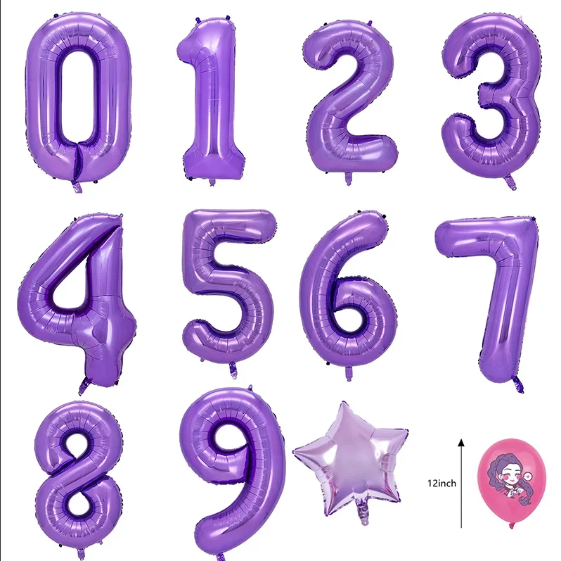 Ballon Kpop Demon Hunters Verjaardag Ballon Decoratie Set Ster Nummer Aluminium Ballonnen Verjaardag Festival Nieuwjaar Party Decor
