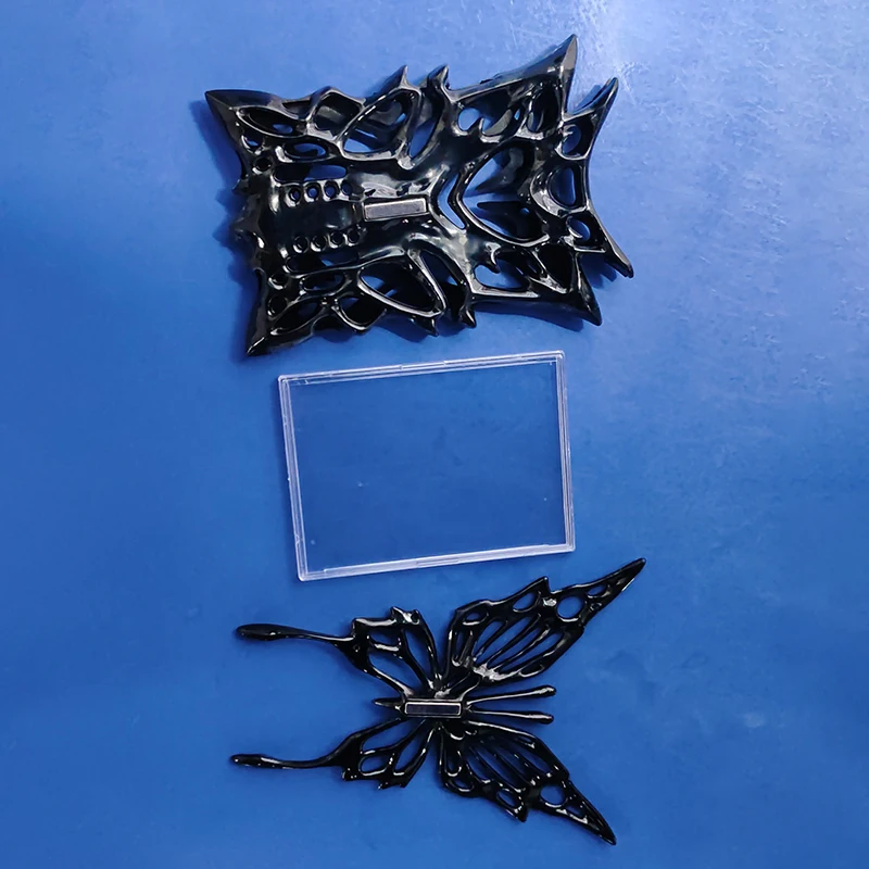 1 قطعة الراتنج ثلاثية الأبعاد فراشة حامل بطاقة شفافة Kpop عرض الصور غطاء واقية تصميم فراشة صغيرة