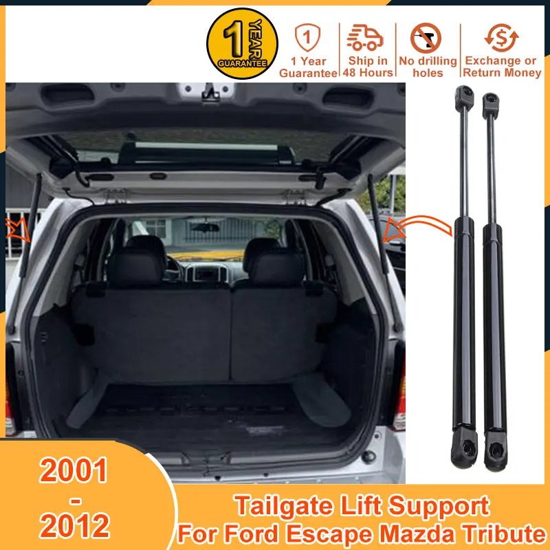 Amortecedor de barras de suporte para porta traseira, suporte de elevação, amortecedor, acessórios para Ford Escape, Mazda Tribute, 2001-2012, 2006,