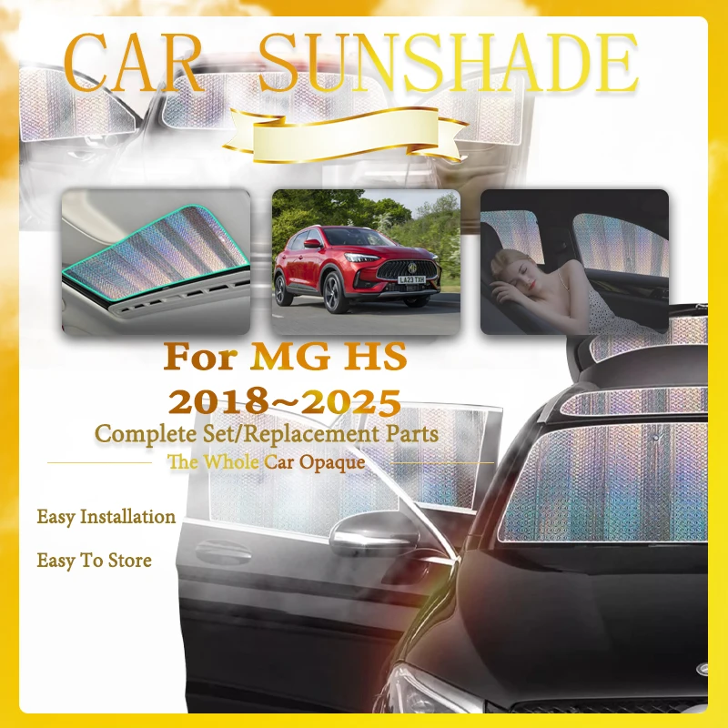 

For MG HS EHS Plug-in AS23 2018~2025 Car Window Sunshade Pad Sun Coverage Silver Windshields Carpet Window Cover Car Accessories