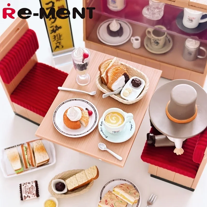 Re-ment Komeda Coffee Shop Miniaturszenen-Ausstellungsartikel, offizielles Blindbox-Sammelspielzeug in Eiform für Fans