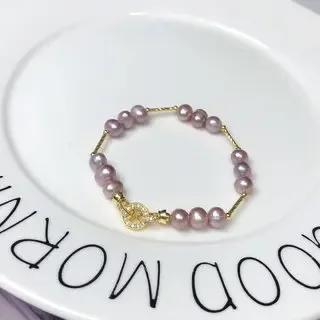 Concentric Buckle Bracelet Girls Natural Freshwater Pearl Ot Buckle Extension Chain Various Styles Bracelet Jewelry Gift Jewelry