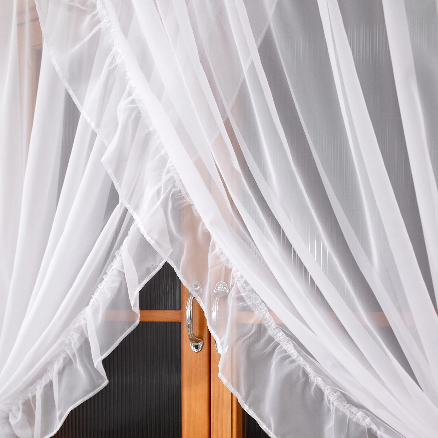 قطعة واحدة من ستائر النمط الرومانسي قابلة للتنفس للحماية من الأشعة فوق البنفسجية ستائر شفافة بيضاء لغرف المعيشة وغرف النوم والمهرجانات #4