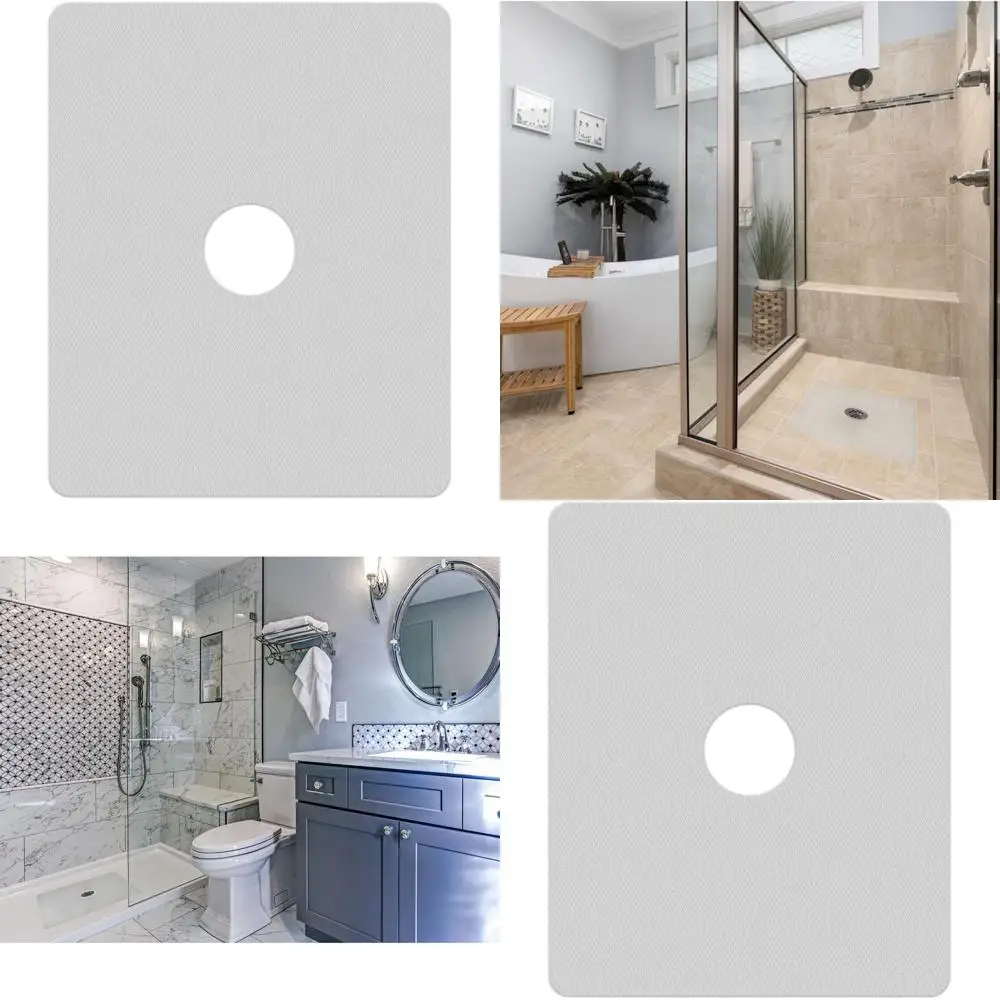 

Прозрачный противоскользящий коврик для ванной и душа с 6 отверстиями для слива, 26x32 дюйма