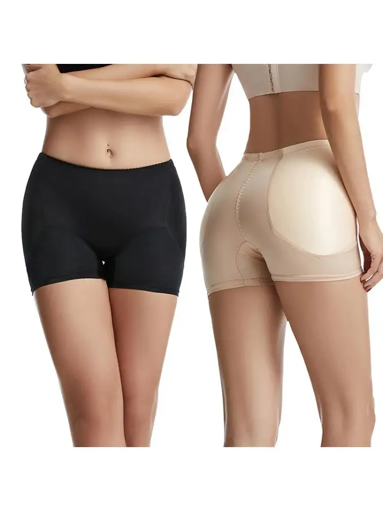 

6xl Large Size Women Flat Angle Hip Rich Underwear Bottoming Beautiful False Ass Lifting Pants Fixed Sponge Pad Body Shaping