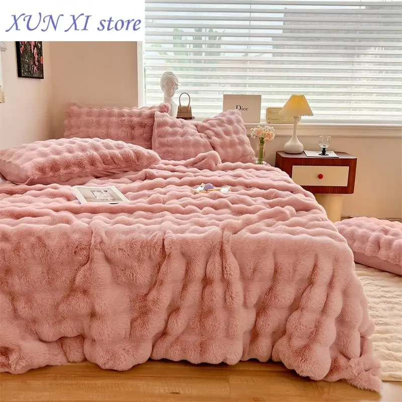 Tuscany Blanket High end Light Luxury Class A Rabbit Fleece Blanket Milk Fleece Casual Cover Blanket