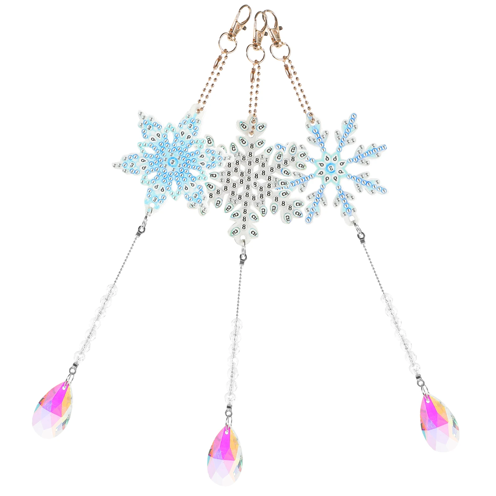 

3pcs Wind Chime DIY Home Decor Pendant Acrylic Artware Kit Suncatcher Diamonds Wind Bell Elegant Gifts