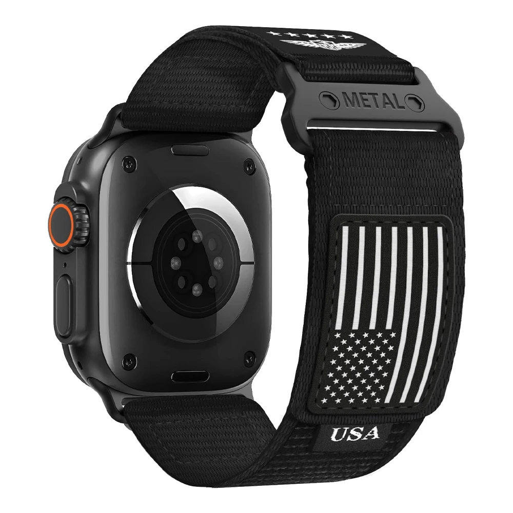 Sportarmband für Apple Watch Ultra 2 Band 49 mm 45 mm 46 mm 44 mm 42 mm Zubehör Robustes Nylonarmband Correa Serie 9 7 6 5 4 8 SE