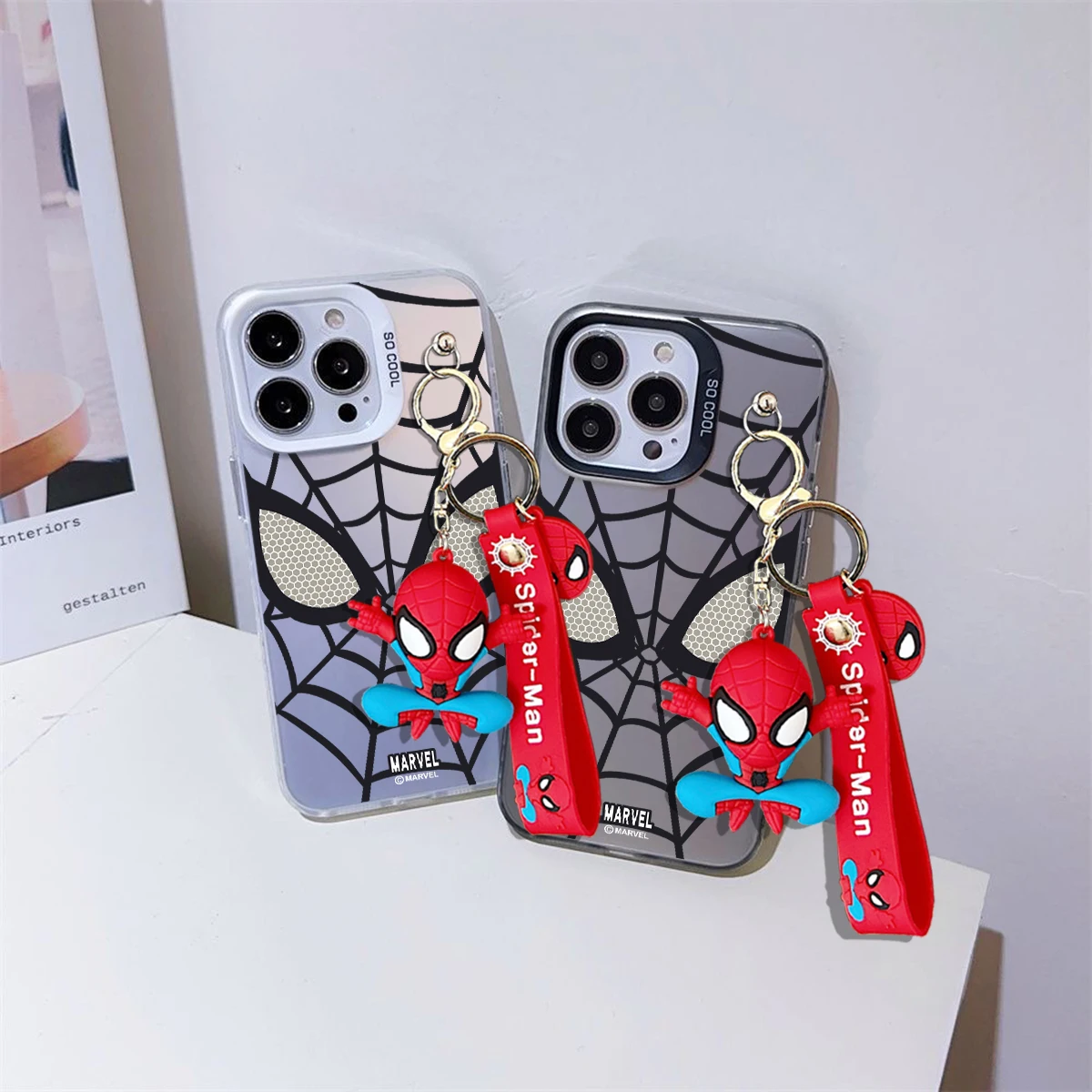 Spider Man Cool TPU Case With Keychain For Xiaomi Redmi 9A 9C 10 10A 10C 12 12C A1 A2 Note 9 10 11 12 13 S Pro Plus