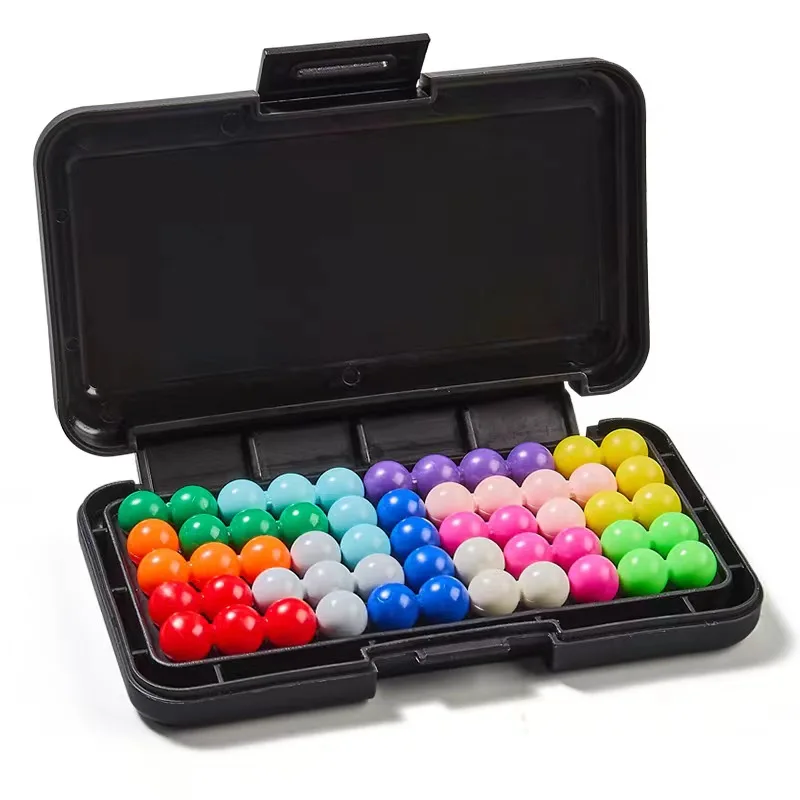 Smart IQ Puzzle Ball Game with Portable Storage Case, Multi-Color Beads Logic Brain Teaser Puzzle Toy.