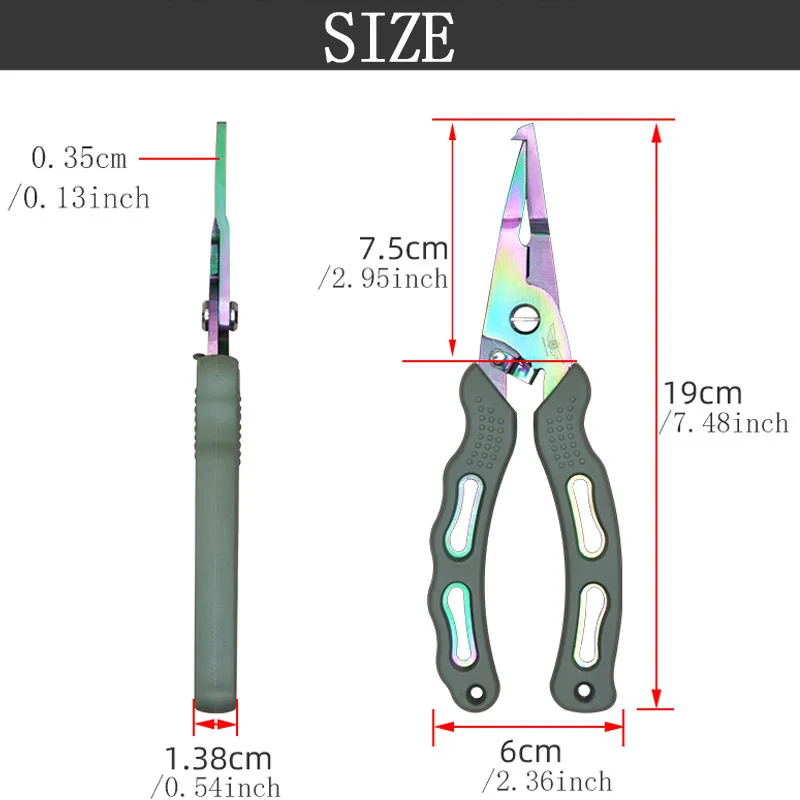 Fishing Pliers Fish Accessories 7inch Stainless Steel Outdoor Tool Line Scissores Cutter Fish Hook Remover Gift For Men