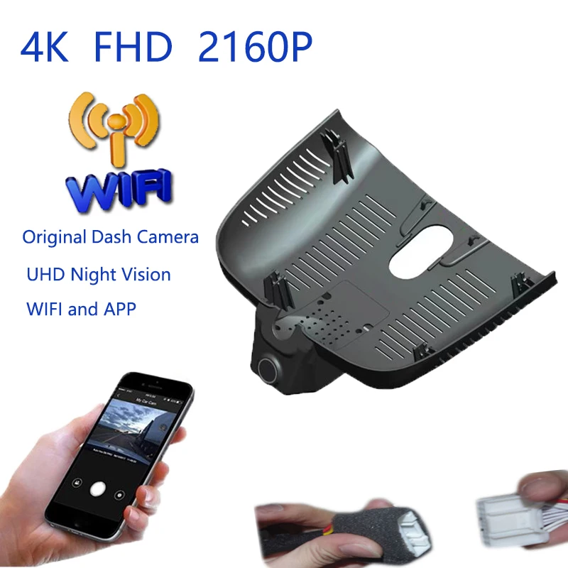 4K Plug And Play Car Video Recorder Wifi DVR Dash Camera For Mercedes Benz GLB GLA Class GLB200 GLB220 2024 GLA200 GLA220