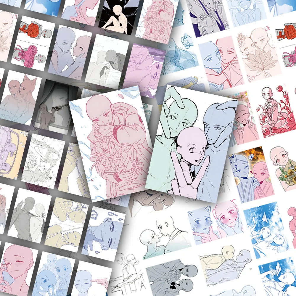 

10/64PCS Egg OC Coloring Template Stickers Personalized DIY Guitar Refrigerator Phone Laptop Suitcase Water Cup Skateboard