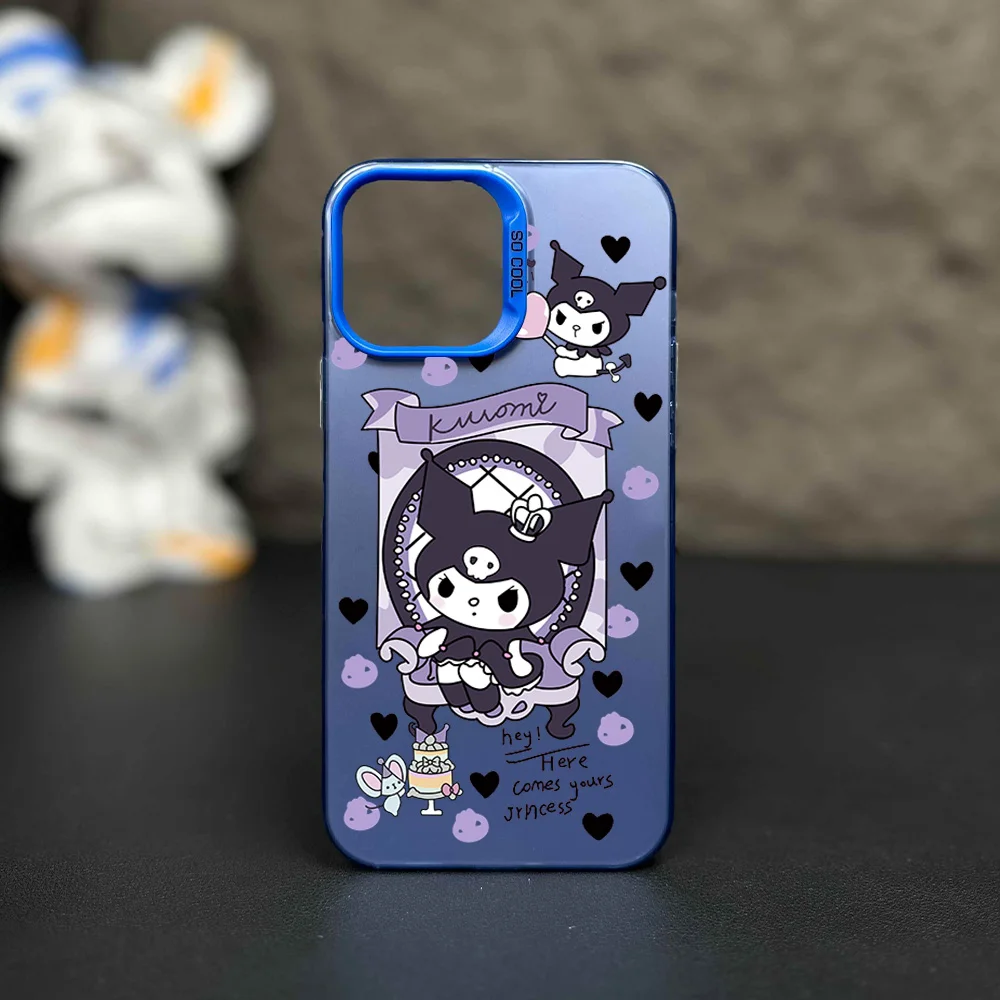 Miniso sanrio kuromi süße handy hülle für samsung galaxy s24 s23 s22 s21 plus ultra s20 fe a55 a54 a53 a52 imd laser