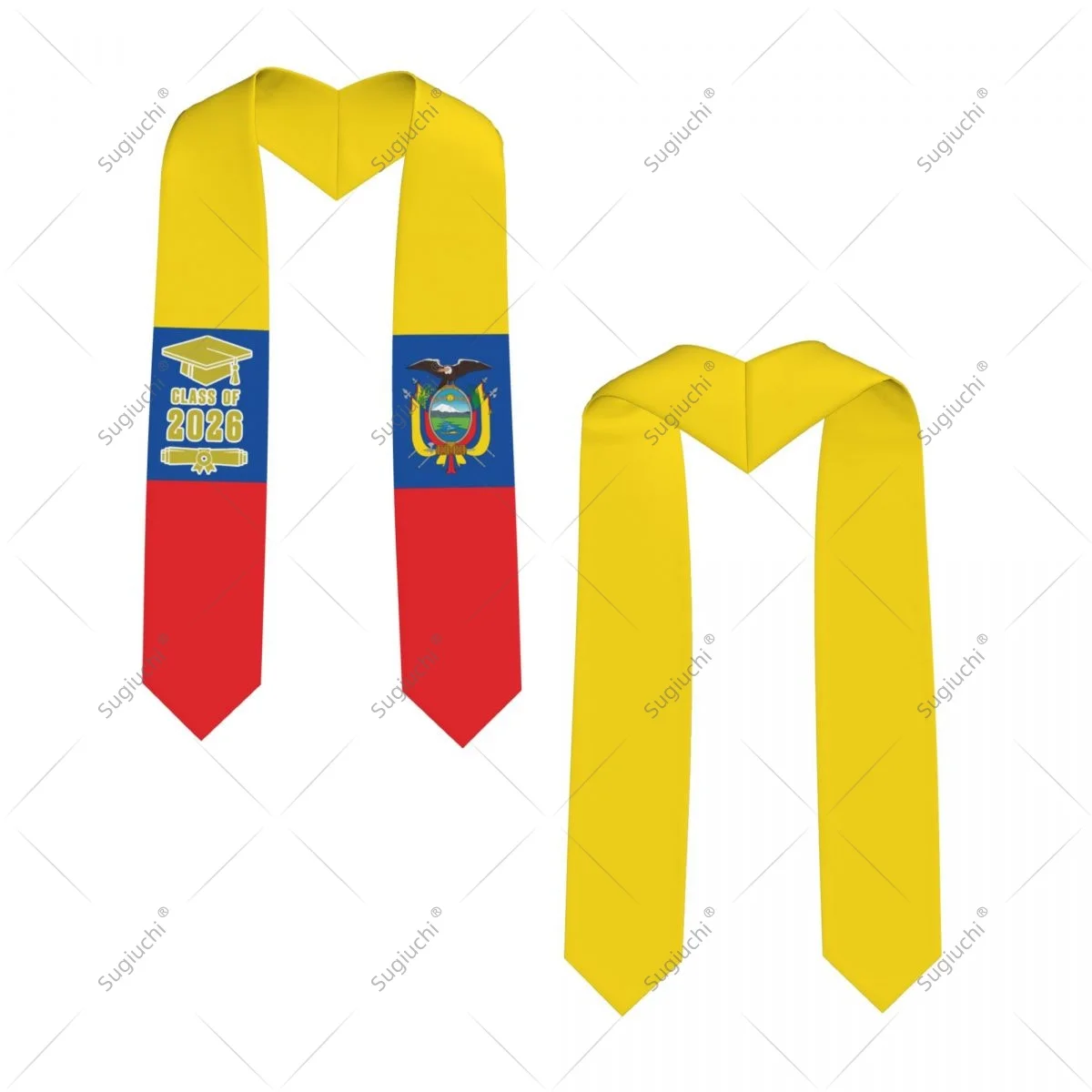 

Ecuador Flag Class Of 2026 Graduation Stole Sash Scarf For International Students Proud Ceremony Adult Unisex