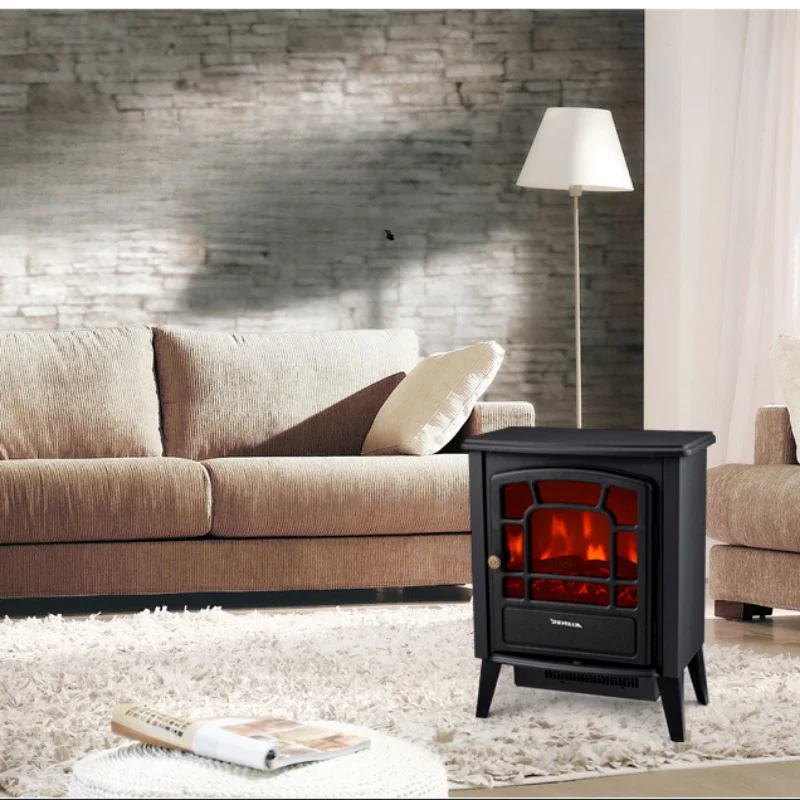 

European Style Retro 3D Flame Fireplace Heater Home Living Room Bedroom Fast Heat Energy Saving Power Saving Heater