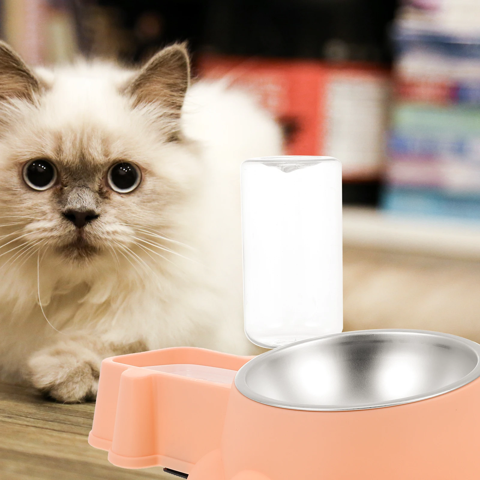 

Stainless Steel Dog Bowl Pet Feeder Food Container Water Dispenser Durable Pink Automatic Feeding Multifunctional Design
