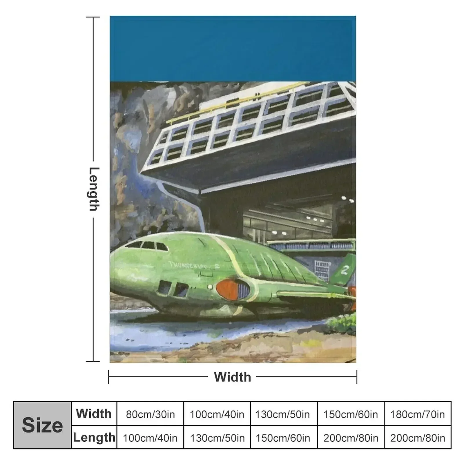 Thunderbird 2 from Thunderbirds Throw Blanket couch cozy soft plush fuzzy picnic outdoor blanket