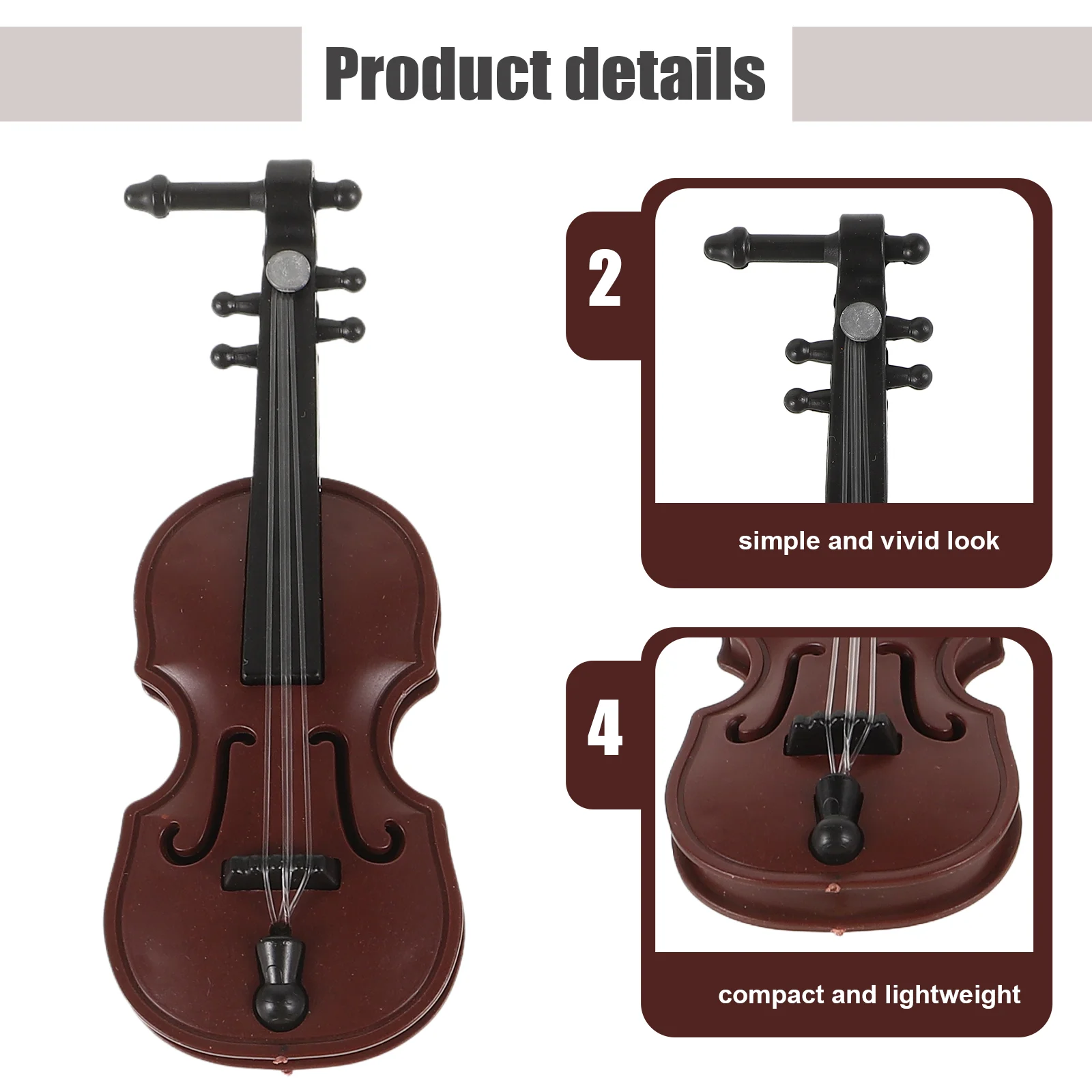 Strumento musicale per casa delle bambole Decorativo Mini adorabile puntello in miniatura Accessori giocattolo adorabili Accessorio paesaggistico per la stanza