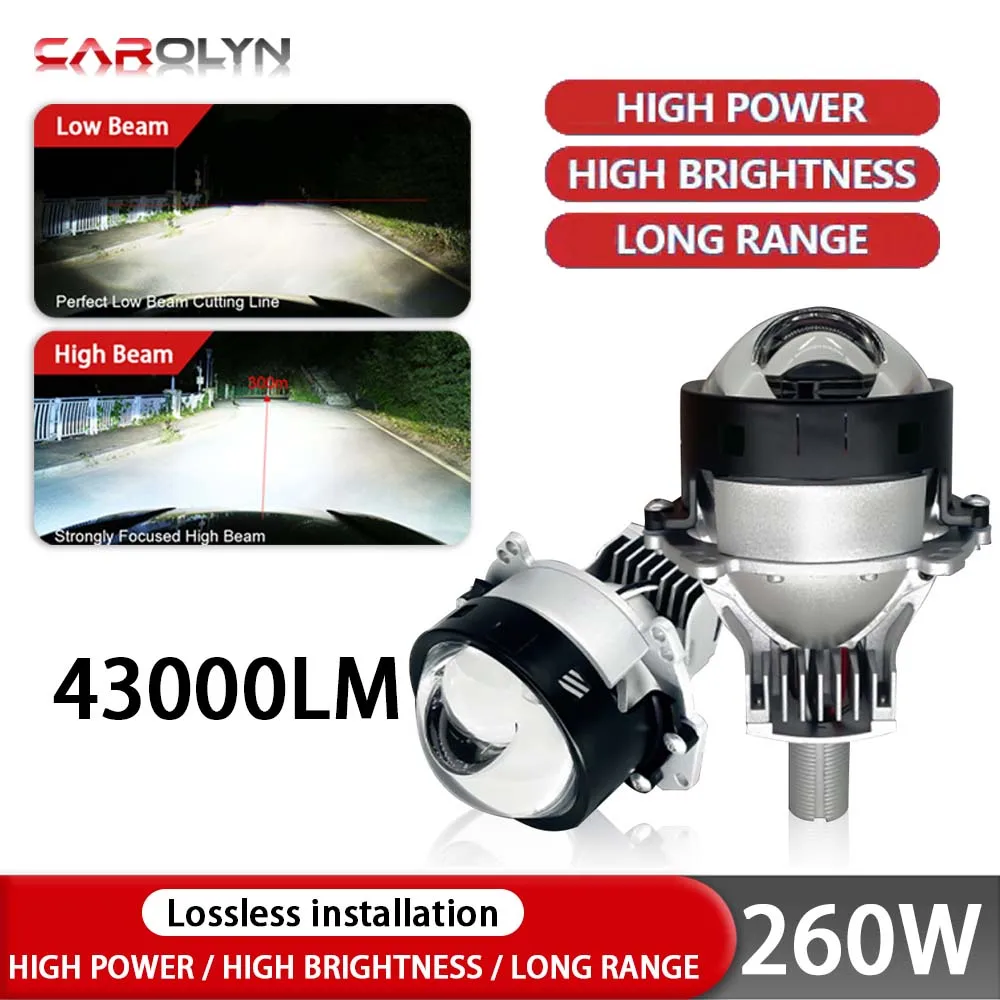 2pcs car led motorcycle laser lens non-destructive installation car headlights Car modification led lights high power