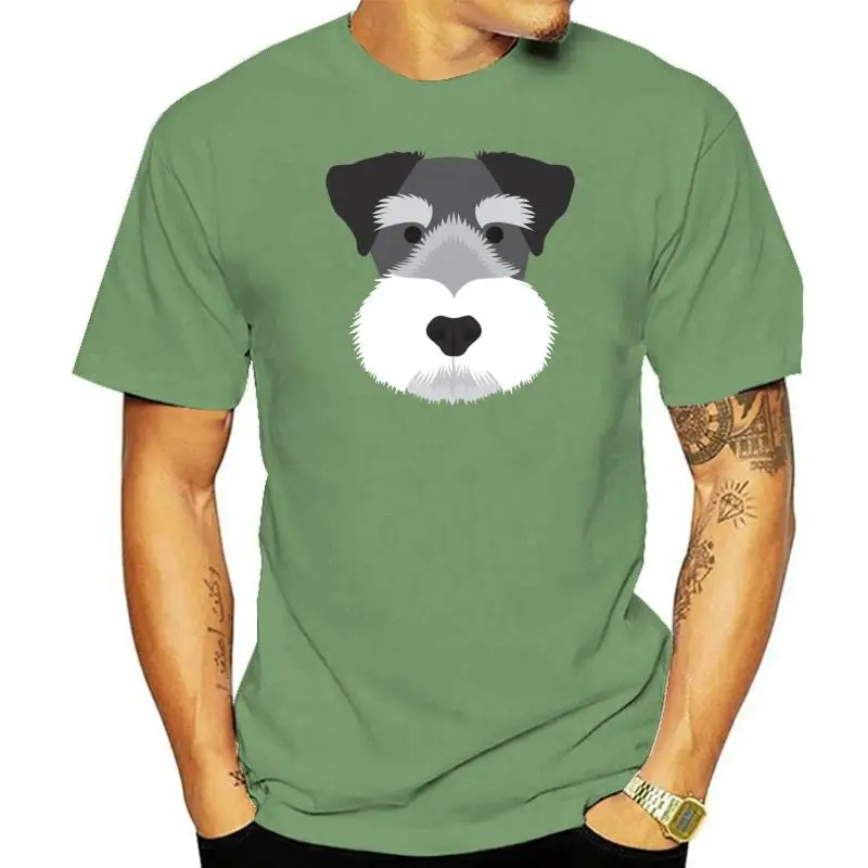 Miniature Schnauzer  Tops T Shirt for Men Casual T-Shirt Design Latest Crewneck Sweatshirts Short Sleeve