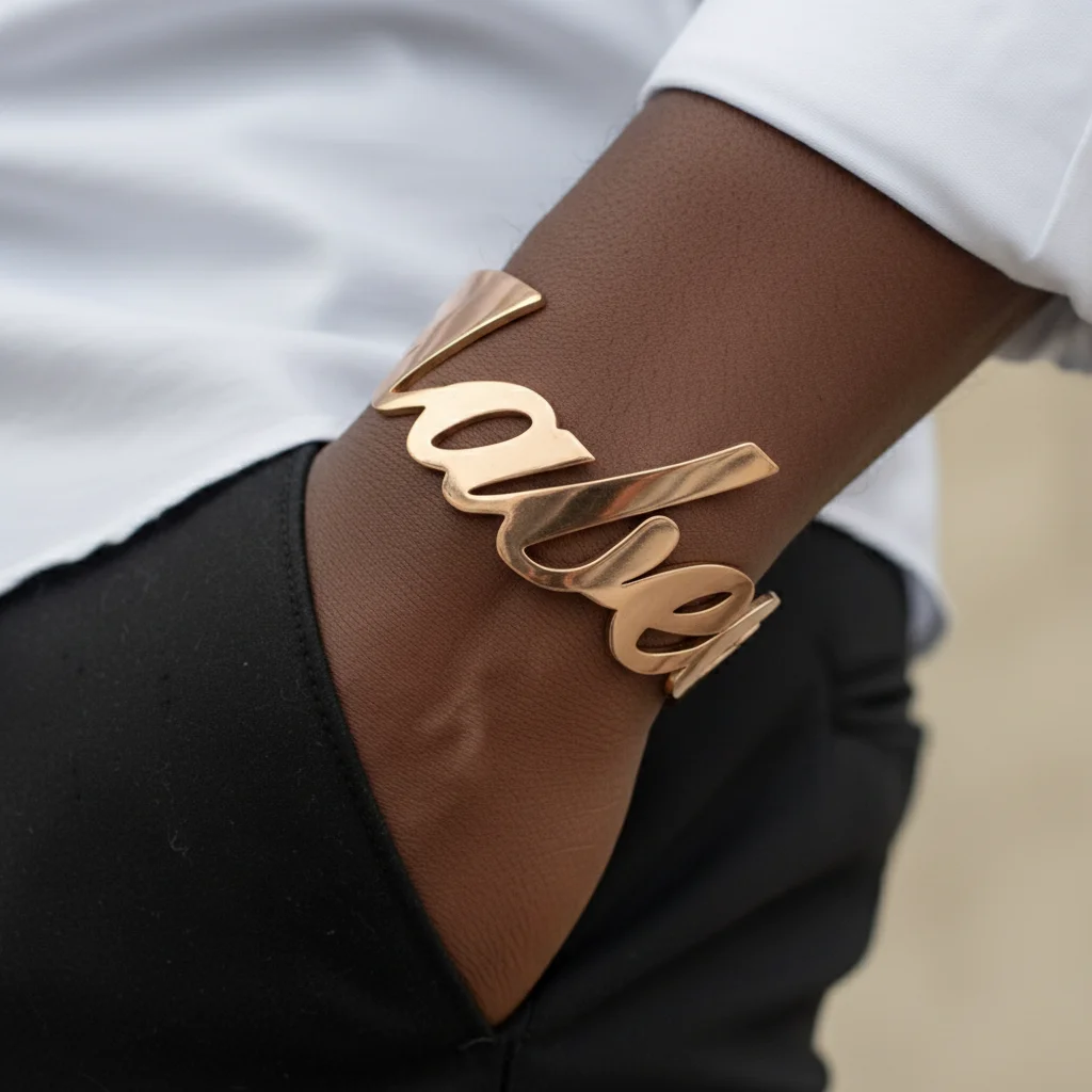 

Personalized Name Women's Bangle Stainless Steel Gold Silver Bracelet Personalized Charm Bracelet Valentine's Day Jewelry Gift