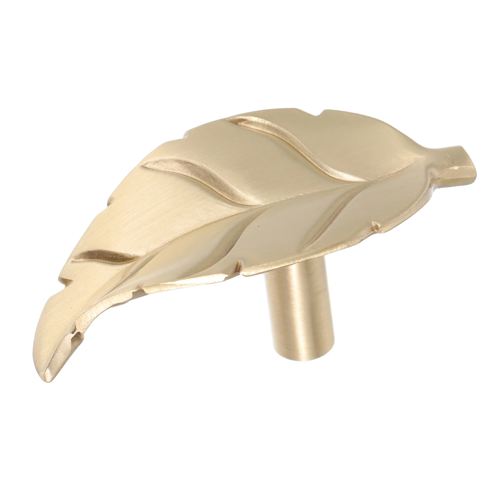 

Leaf Shape Brass Cabinet Drawer Handles Elegant Gold Pulls for Wardrobe Cupboards Bathroom Dresser Hardware Dresser Drawer Knobs