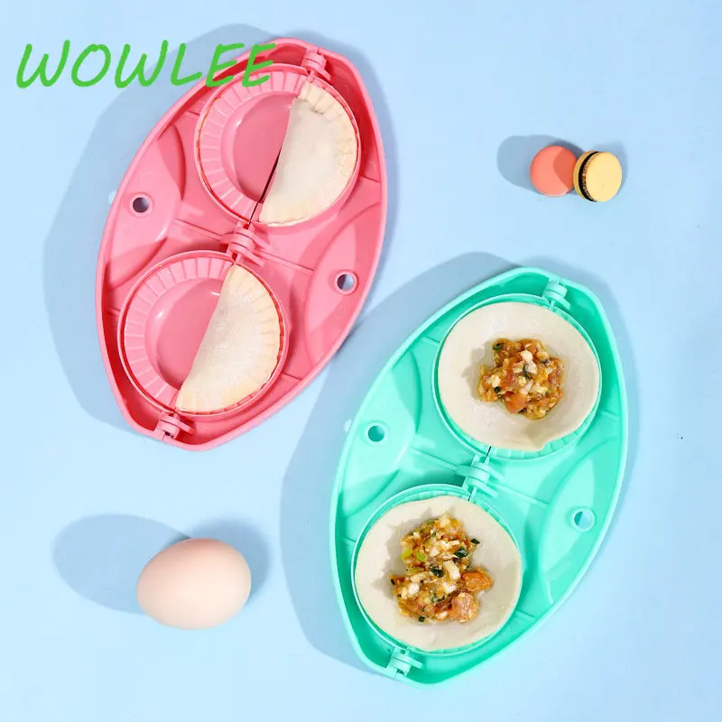 

Double Dumpling Maker Mould Dough Pressing Tool Manual Jiaozi Dumpling Machine DIY Lazy Must-ravioli Making Kitchen Accessories