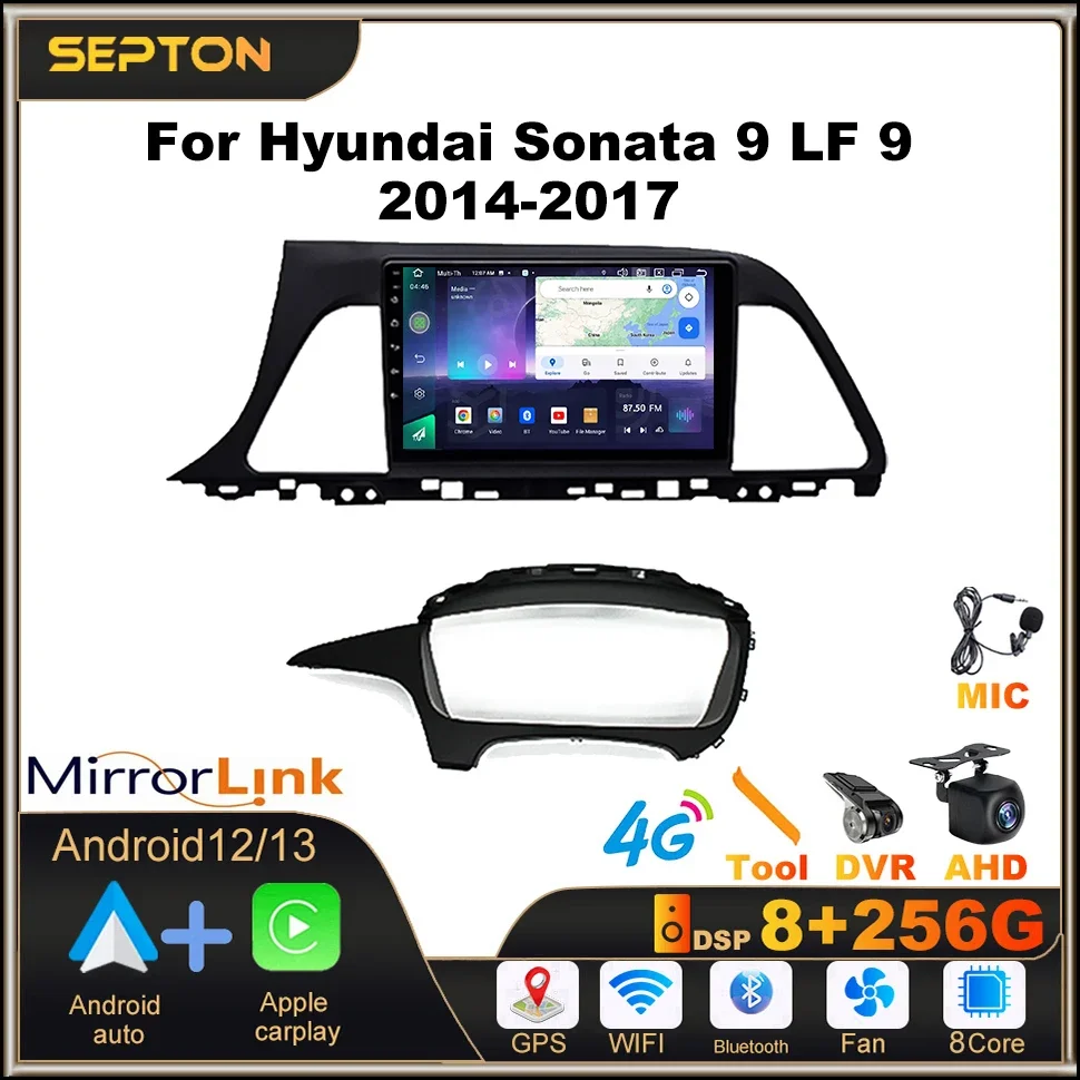 

SEPTON Smart Car Systems for Hyundai Sonata 9 LF 9 2014-2017 Car Radio Multimedia Player GPS WIFI Head Unit CarPlay Autoradio