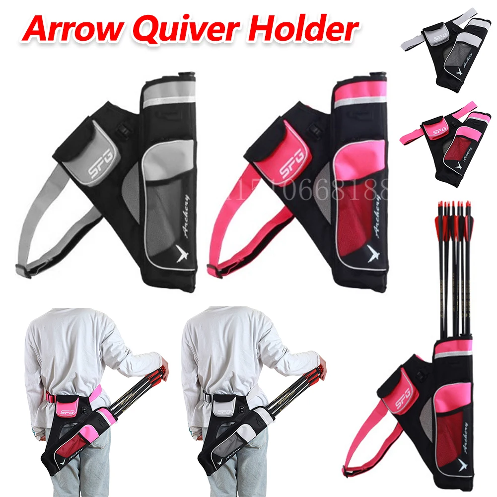 

Сумка для стрел для стрельбы из лука, 3-трубная сумка с регулируемым ремнем на плечо, поясной держатель для охоты, сумка для хранения стрел для стрельбы из лука для стрельбы из лука
